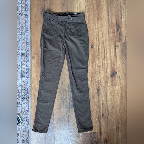 RW&CO. Women's Olive Army Green Chinos Utility Pants Slim Fit Small High Waist - Picture 2 of 10